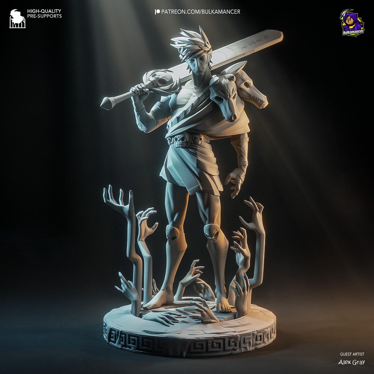 Zagreus Statue 3D Printed | Gift For Gamer | Resin Figure | Handmade Gift | Hand Painted __etsy:6843490837