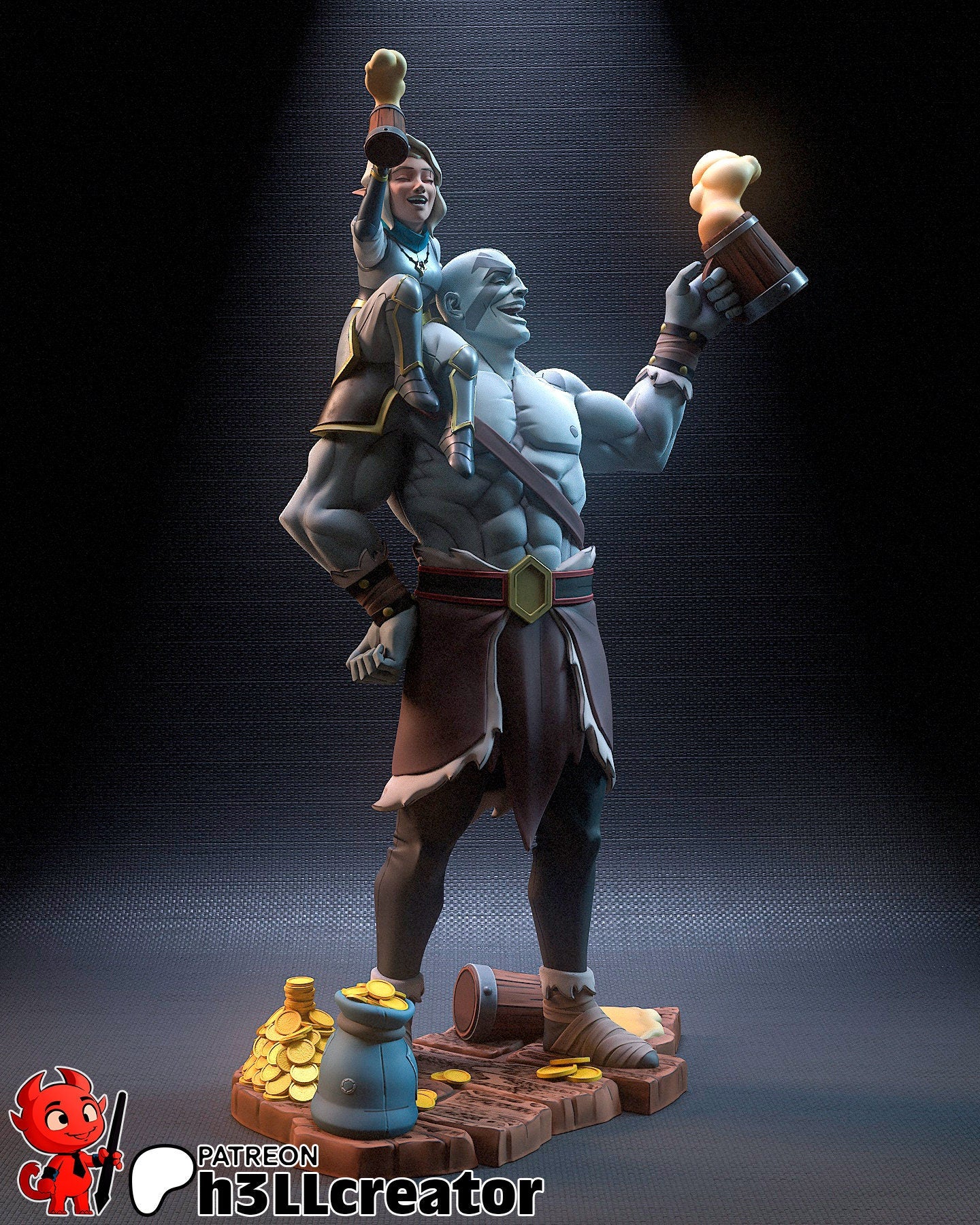 Grog and Pike Figure