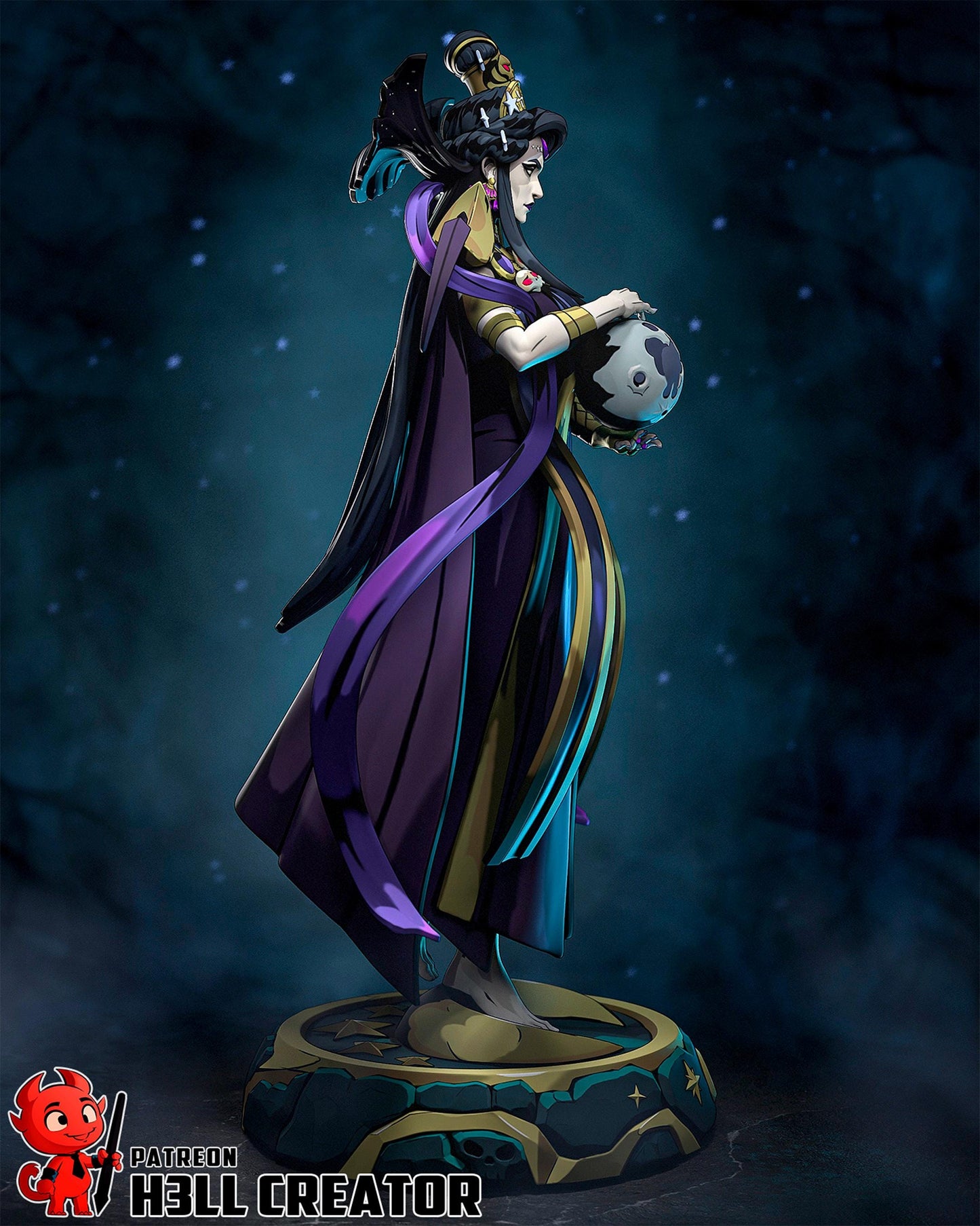 Nyx Statue 3D Printed | Gift For Gamer | Resin Figure | Hand Painted
