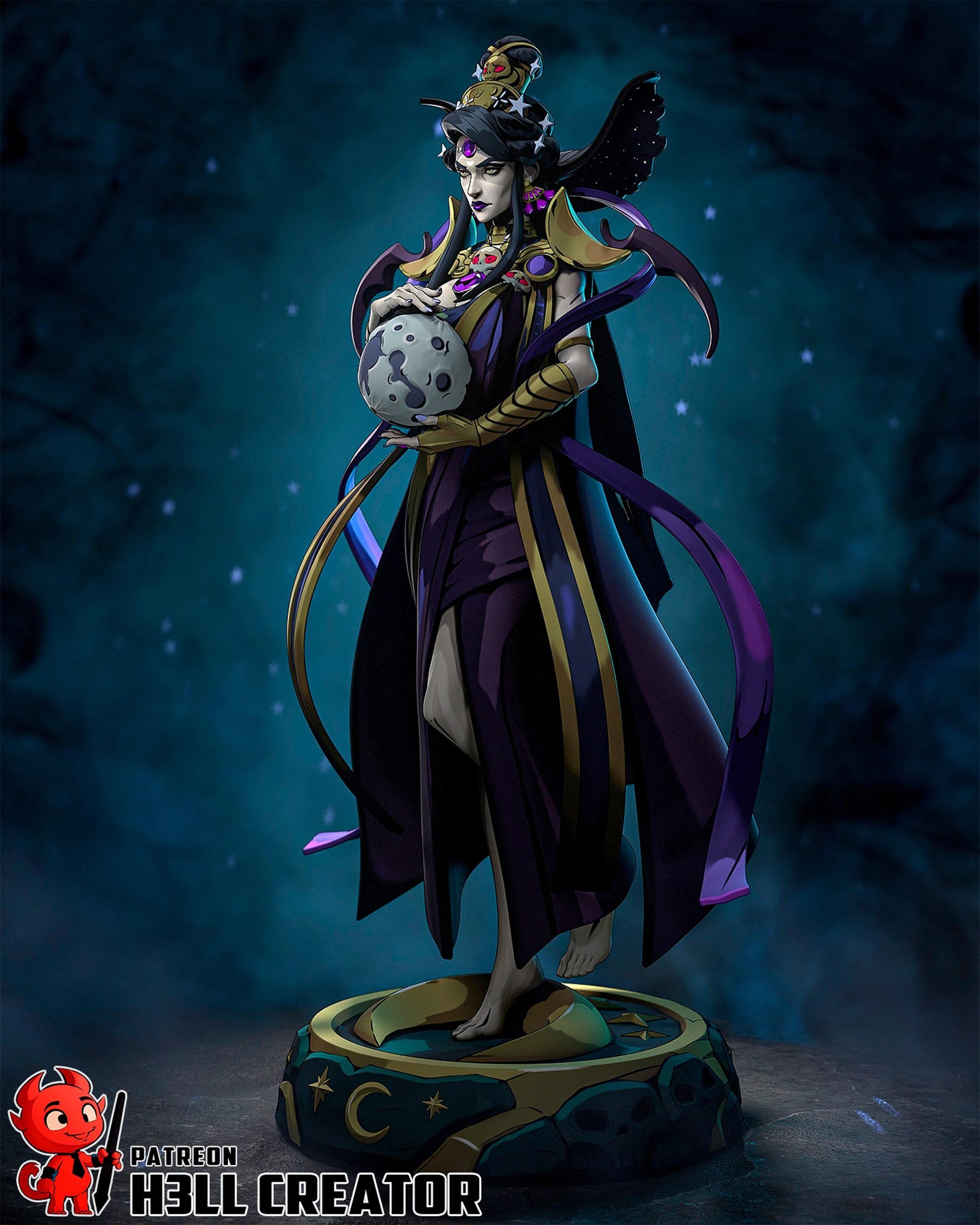 Nyx Statue 3D Printed | Gift For Gamer | Resin Figure | Hand Painted