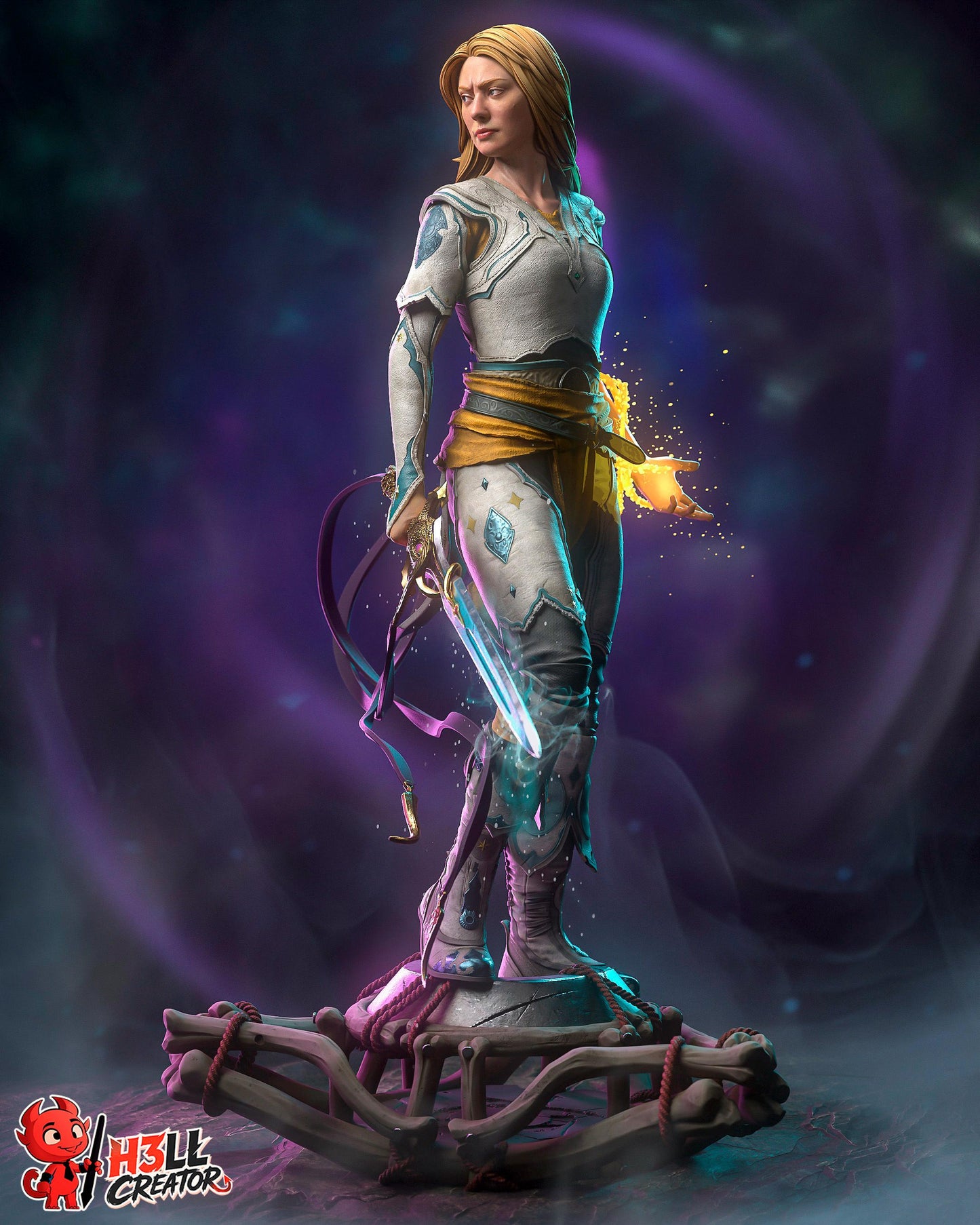 Faye Statue 3D Printed | Gift For Gamer | Resin Figure | Hand Painted