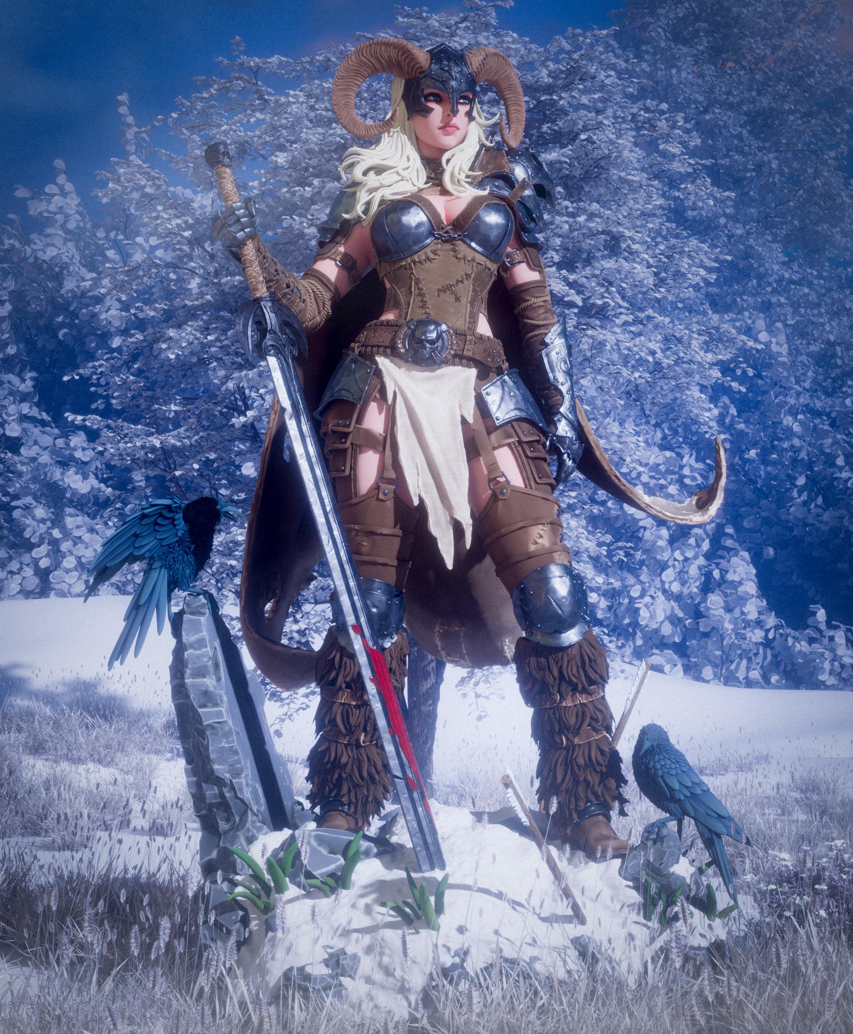 Viking Statue 3D Printed | Gift For Gamer | Resin Figure | Hand Painted