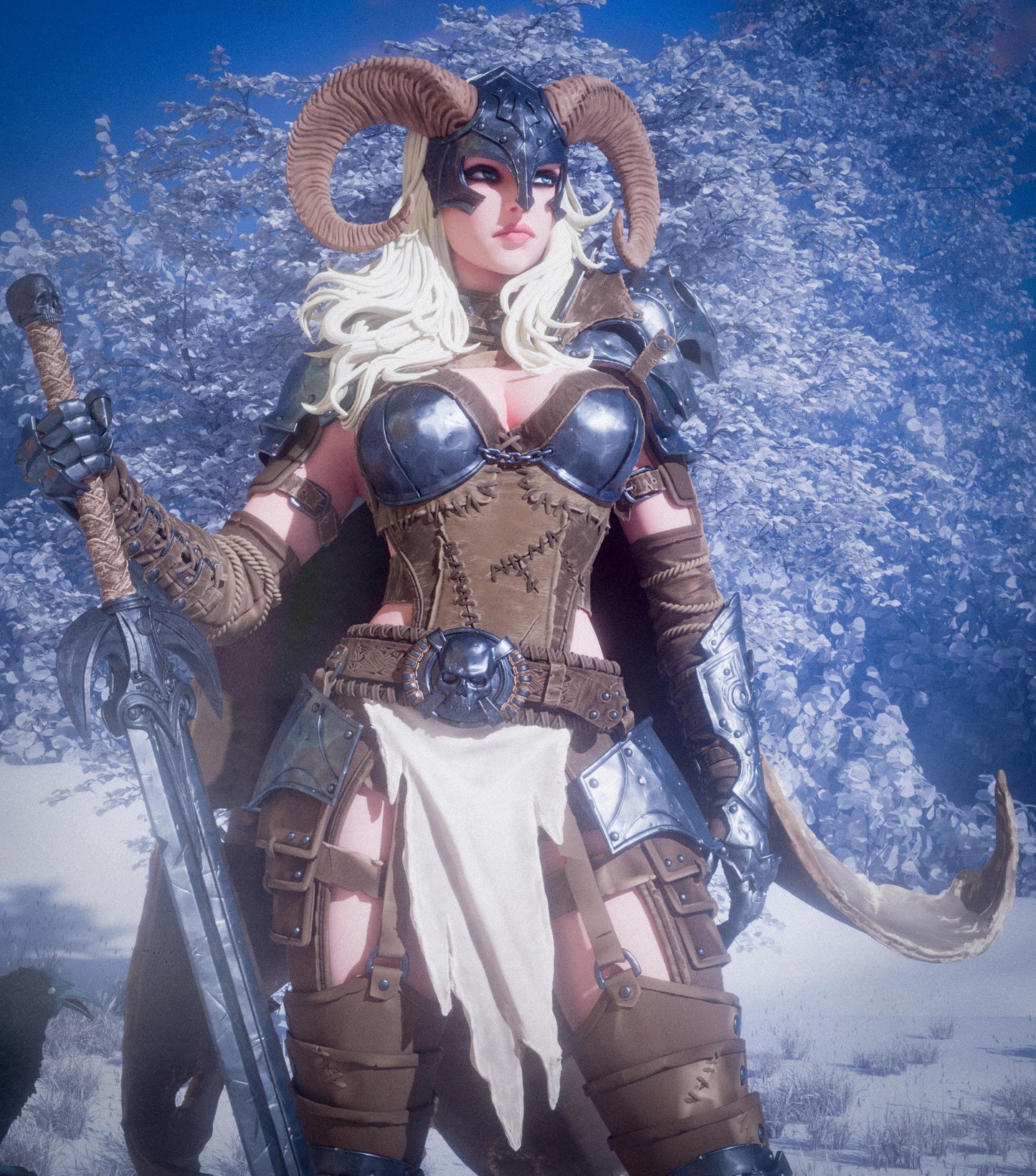 Viking Statue 3D Printed | Gift For Gamer | Resin Figure | Hand Painted