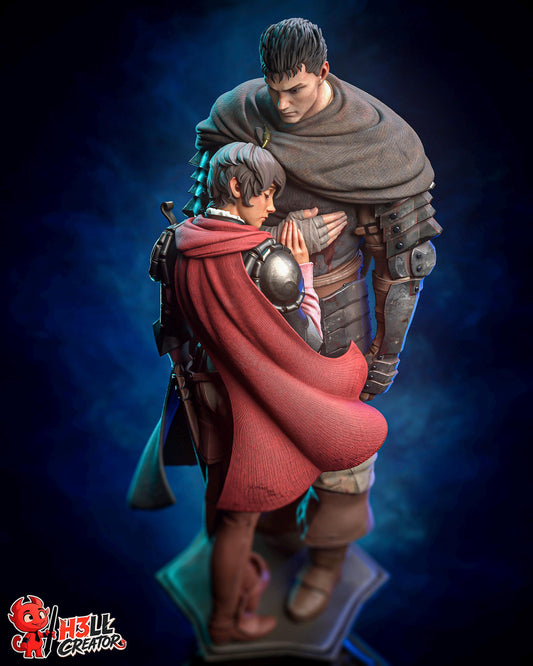 Guts and Casca Statue 3D Printed | Gift For Gamer | Resin Figure | Hand Painted