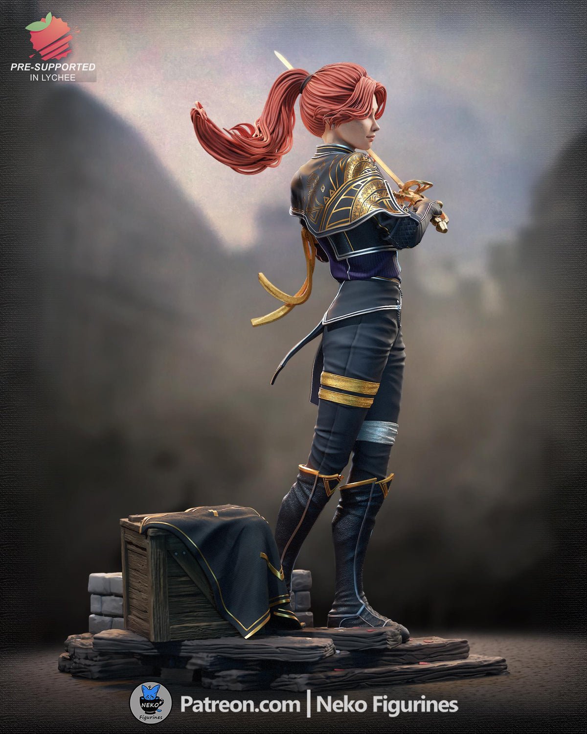 Maelle Statue 3D Printed | Gift For Gamer | Resin Figure | Hand Painted