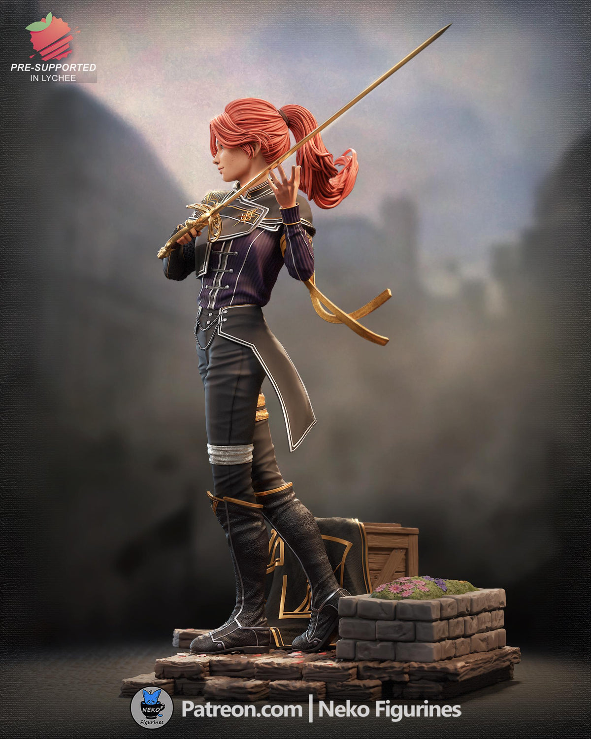 Maelle Statue 3D Printed | Gift For Gamer | Resin Figure | Hand Painted