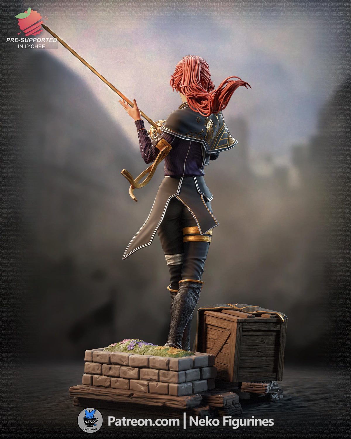 Maelle Statue 3D Printed | Gift For Gamer | Resin Figure | Hand Painted
