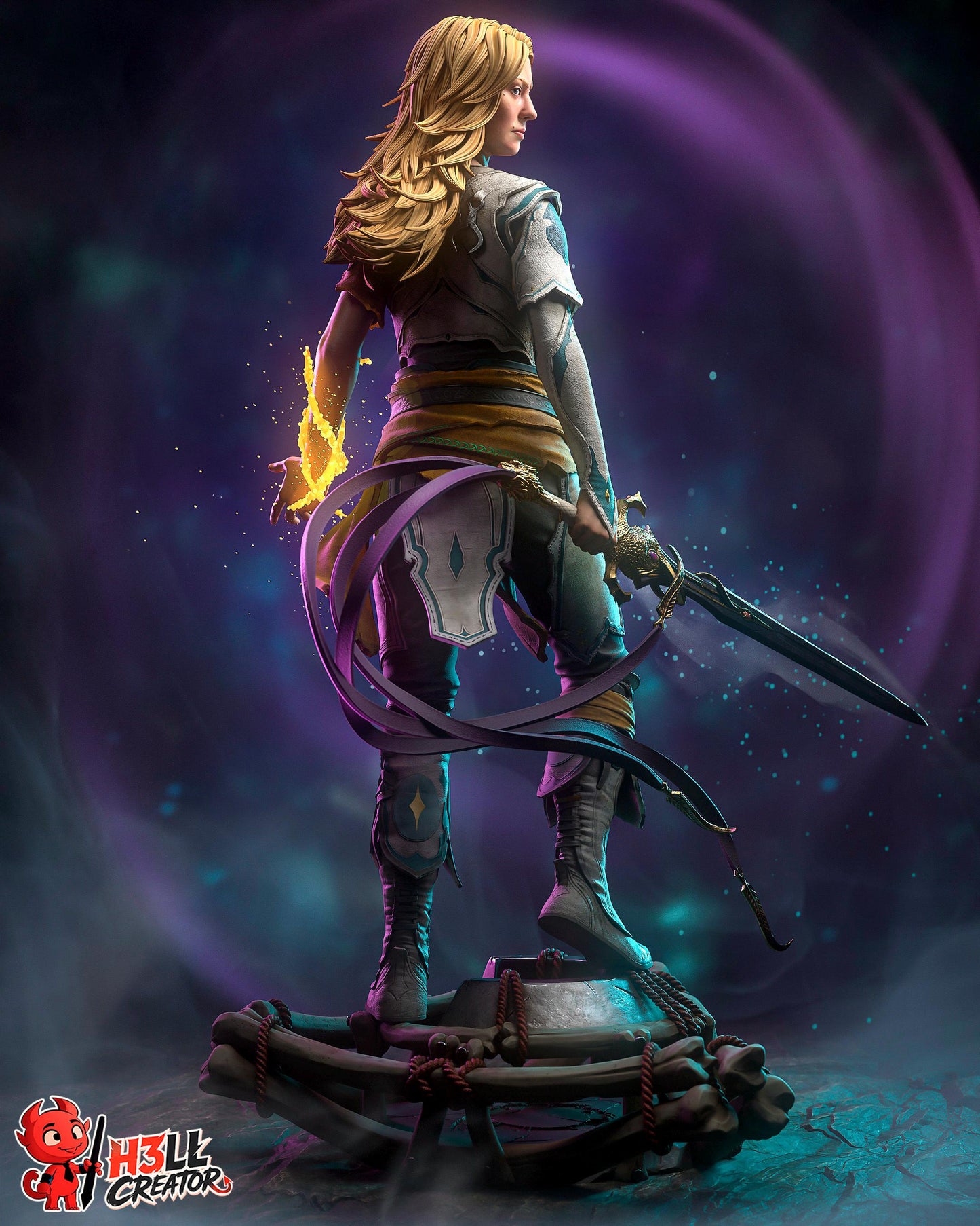 Faye Statue 3D Printed | Gift For Gamer | Resin Figure | Hand Painted