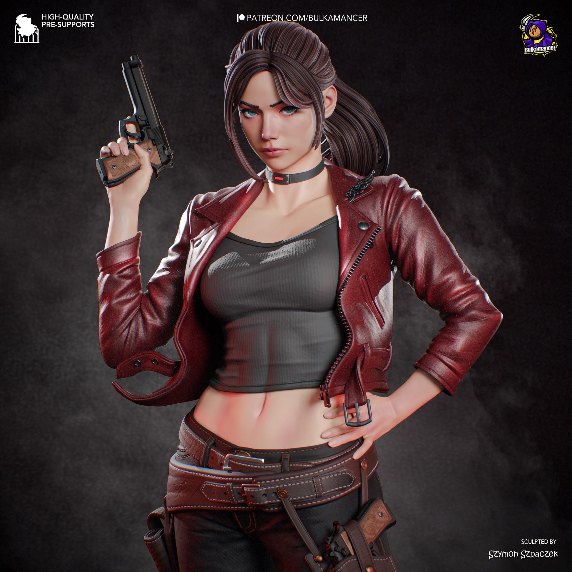 Claire Statue 3D Printed | Gift For Gamer | Resin Figure | Hand Painted