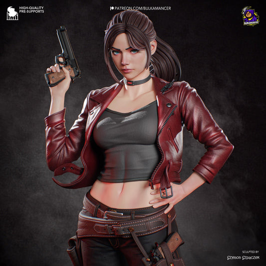 Claire Statue 3D Printed | Gift For Gamer | Resin Figure | Hand Painted