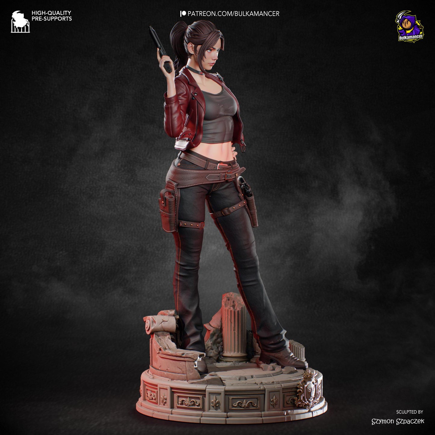 Claire Statue 3D Printed | Gift For Gamer | Resin Figure | Hand Painted