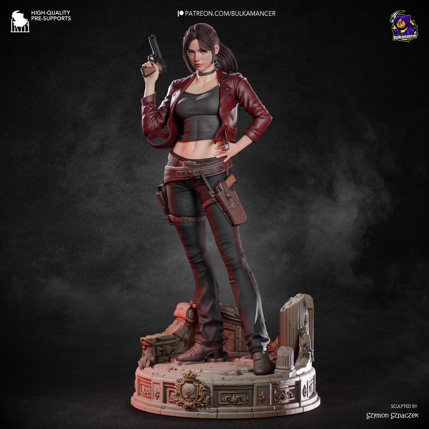 Claire Statue 3D Printed | Gift For Gamer | Resin Figure | Hand Painted