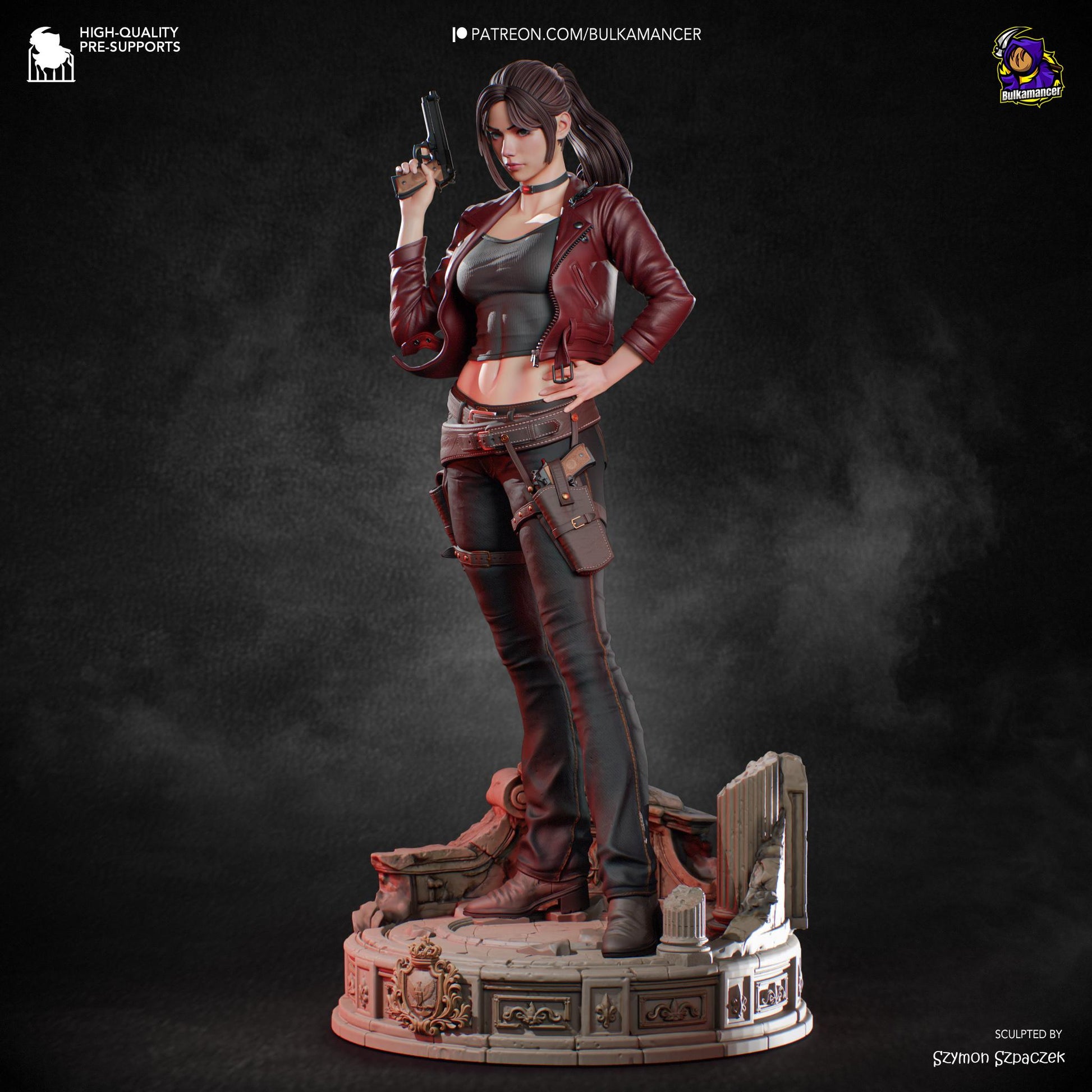 Claire Statue 3D Printed | Gift For Gamer | Resin Figure | Hand Painted