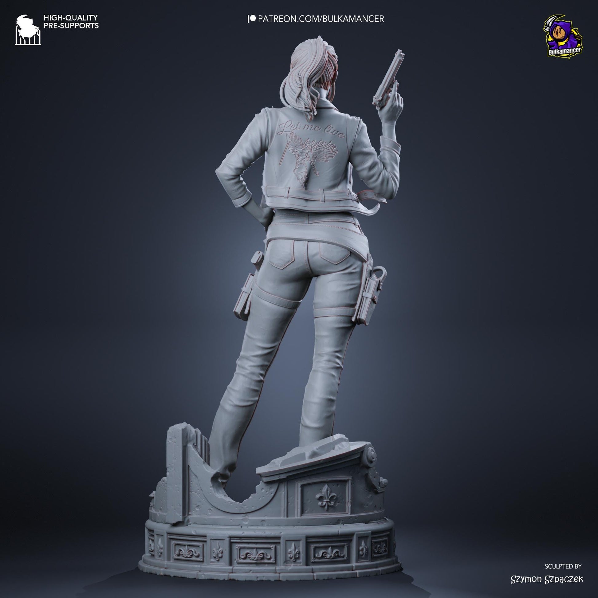 Claire Statue 3D Printed | Gift For Gamer | Resin Figure | Hand Painted
