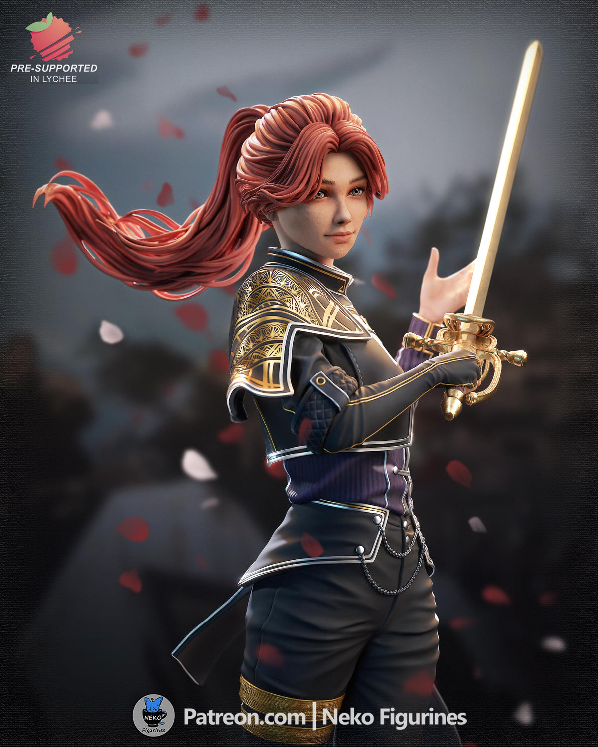 Maelle Statue 3D Printed | Gift For Gamer | Resin Figure | Hand Painted