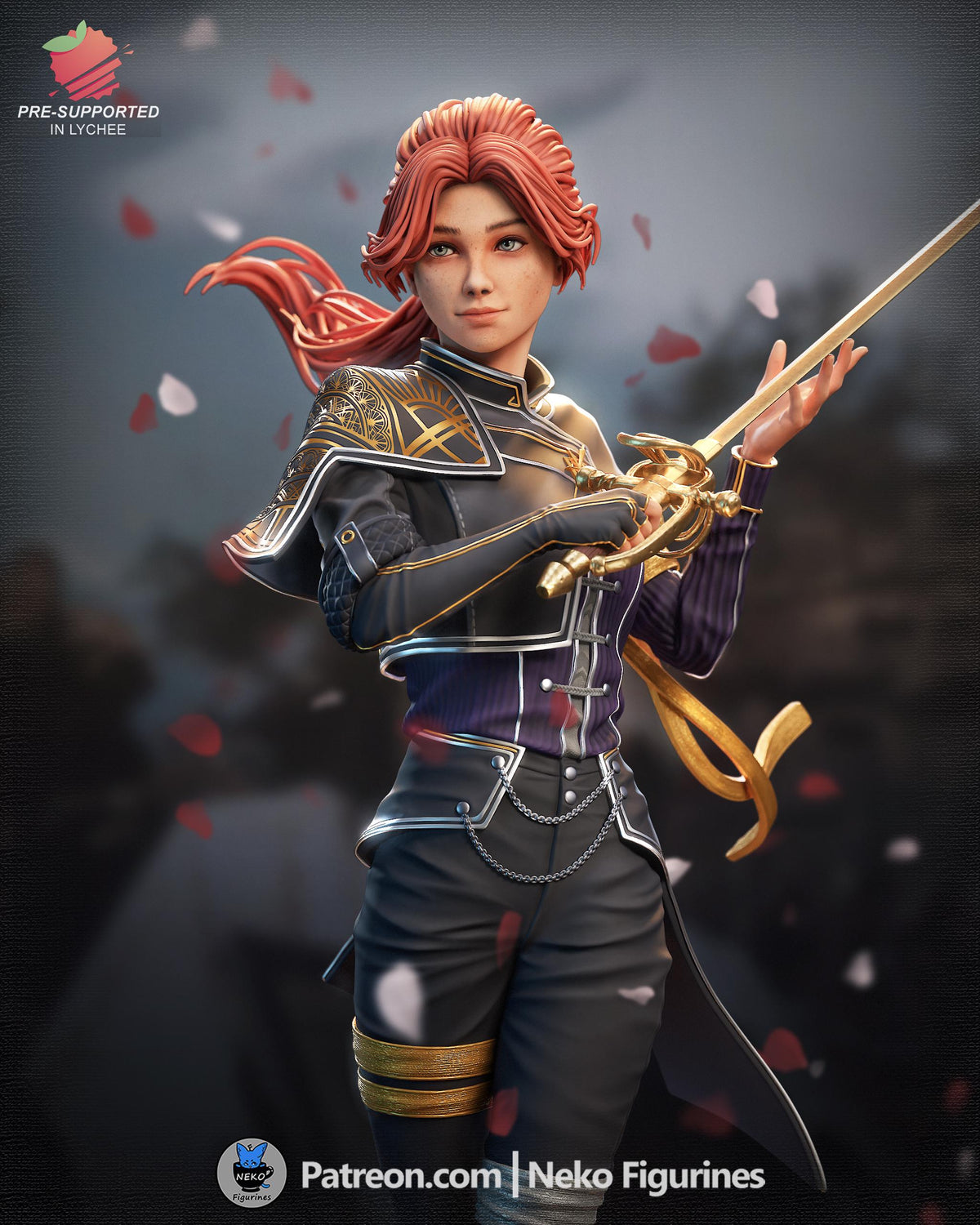 Maelle Statue 3D Printed | Gift For Gamer | Resin Figure | Hand Painted