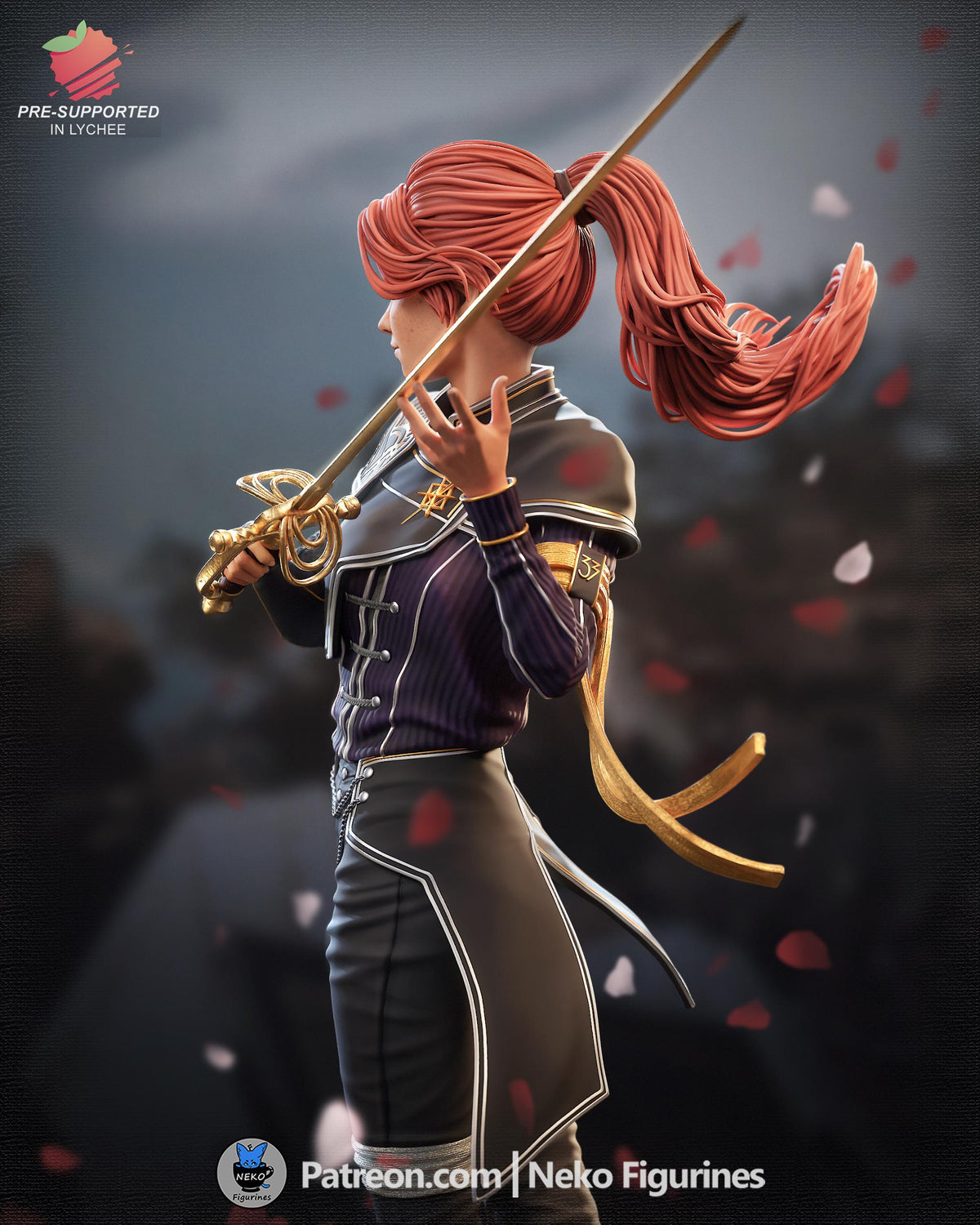 Maelle Statue 3D Printed | Gift For Gamer | Resin Figure | Hand Painted