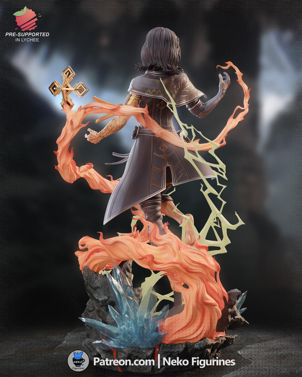 Lune Statue 3D Printed | Gift For Gamer | Resin Figure | Hand Painted