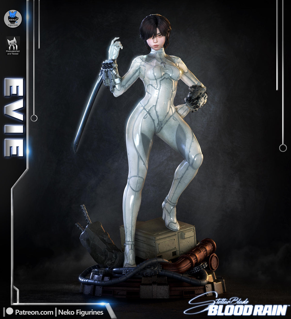 Evie Statue 3D Printed | Gift For Gamer | Resin Figure | Hand Painted