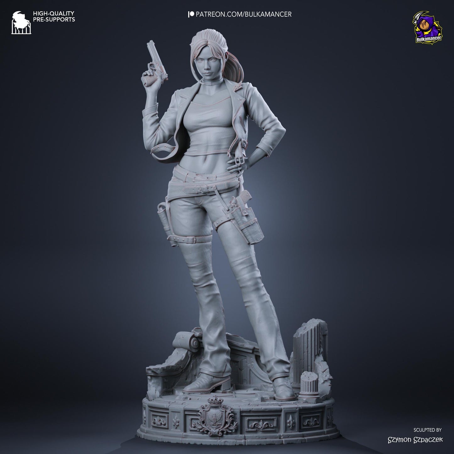 Claire Statue 3D Printed | Gift For Gamer | Resin Figure | Hand Painted