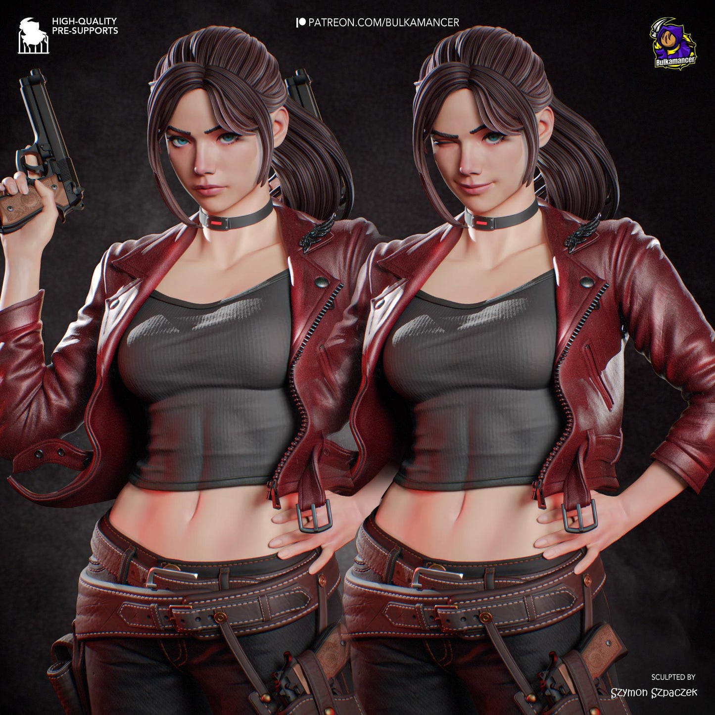 Claire Statue 3D Printed | Gift For Gamer | Resin Figure | Hand Painted