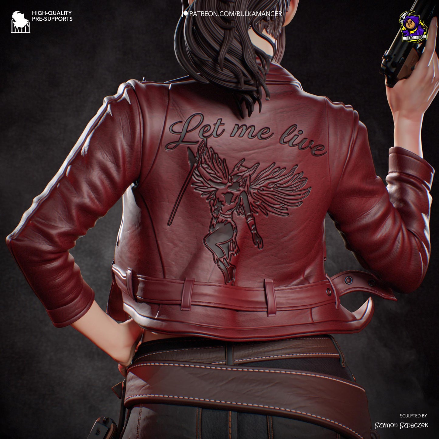 Claire Statue 3D Printed | Gift For Gamer | Resin Figure | Hand Painted
