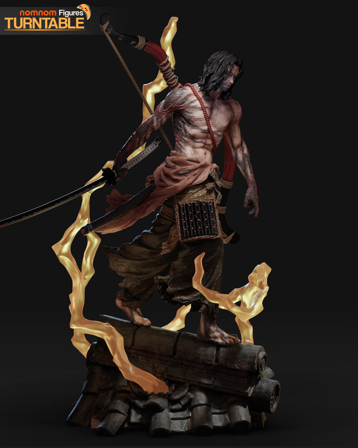 Ashina Statue 3D Printed | Gift For Gamer | Resin Figure | Hand Painted