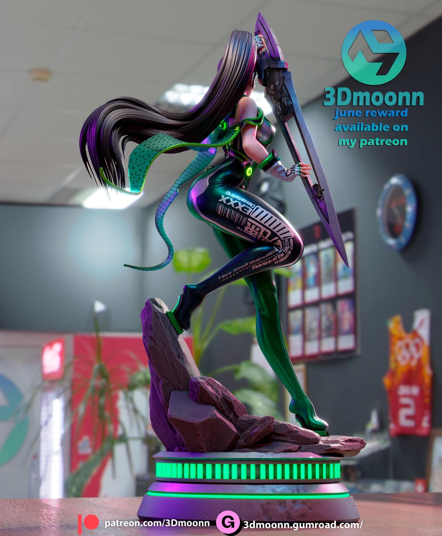 Eve Statue 3D Printed | Gift For Gamer | Resin Figure | Hand Painted