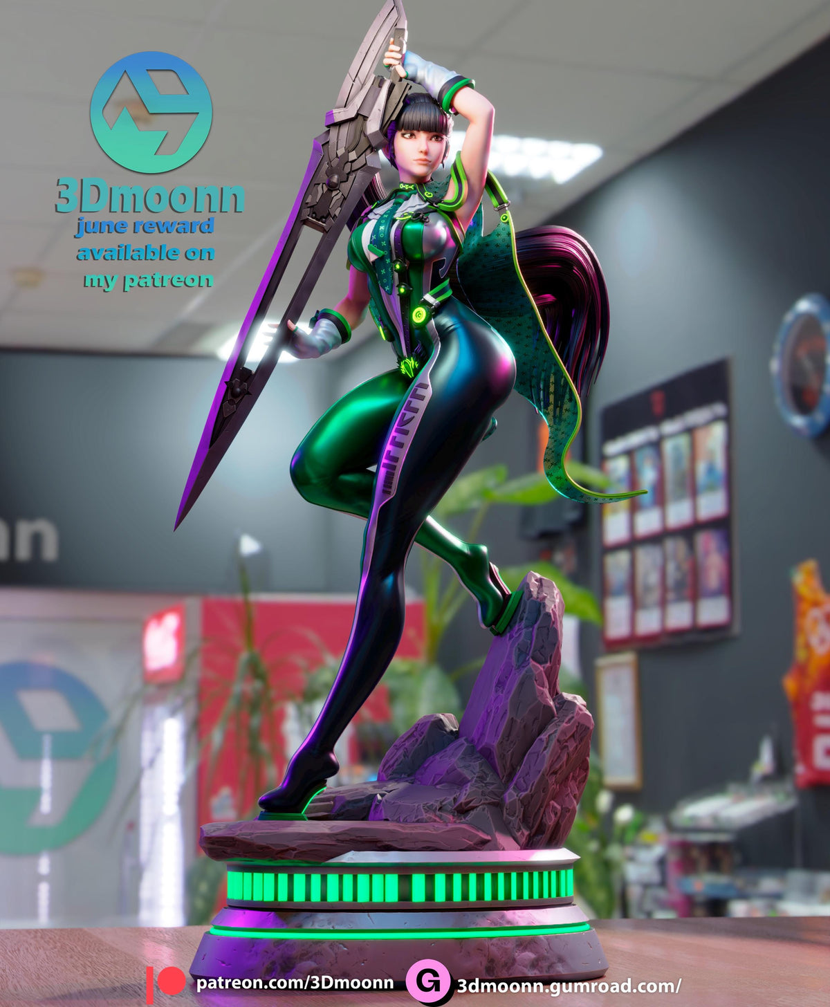 Eve Statue 3D Printed | Gift For Gamer | Resin Figure | Hand Painted