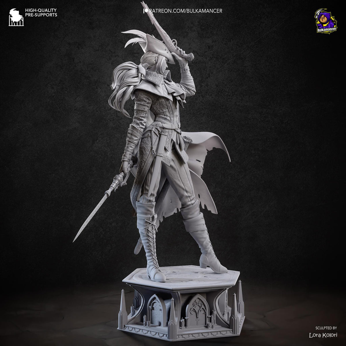 Lady Maria Statue 3D Printed | Gift For Gamer | Resin Figure | Hand Painted