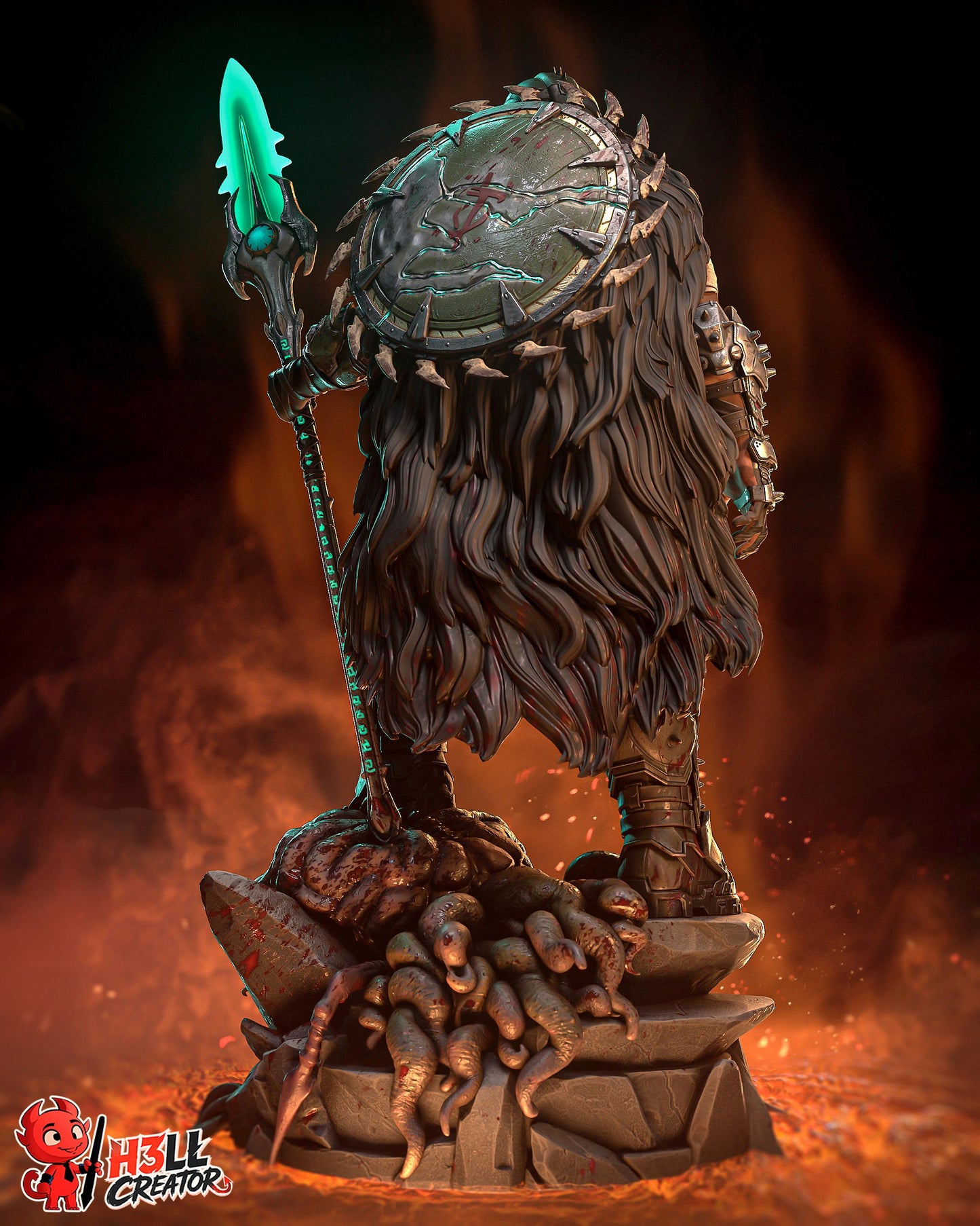 Doom Slayer Statue 3D Printed | Gift For Gamer | Resin Figure | Hand Painted