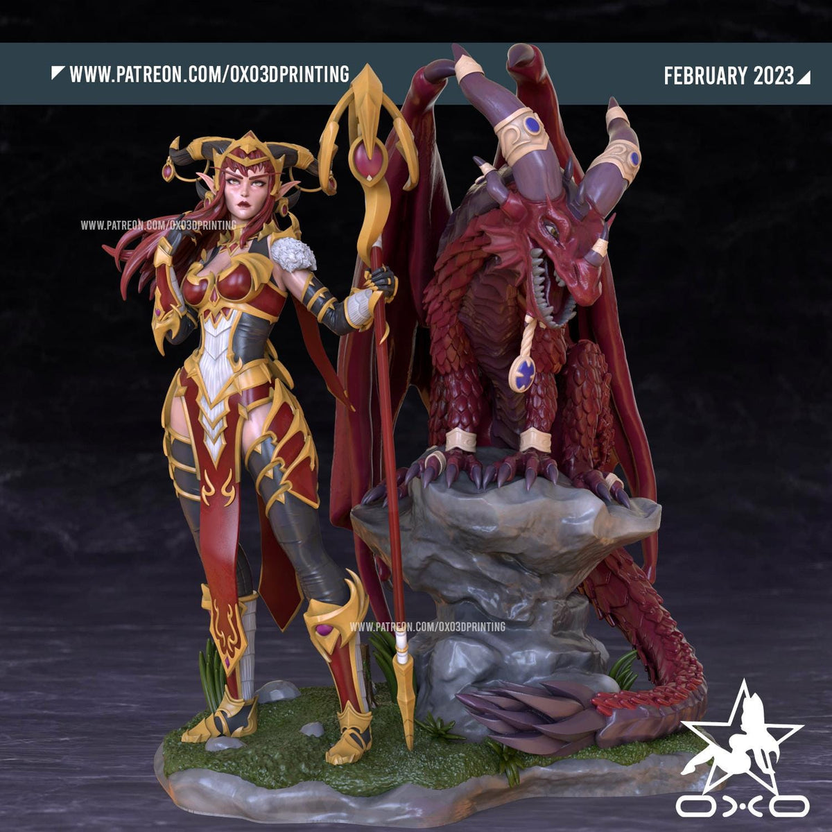 Alexstrasza Statue 3D Printed | Gift For Gamer | Resin Figure | Hand Painted