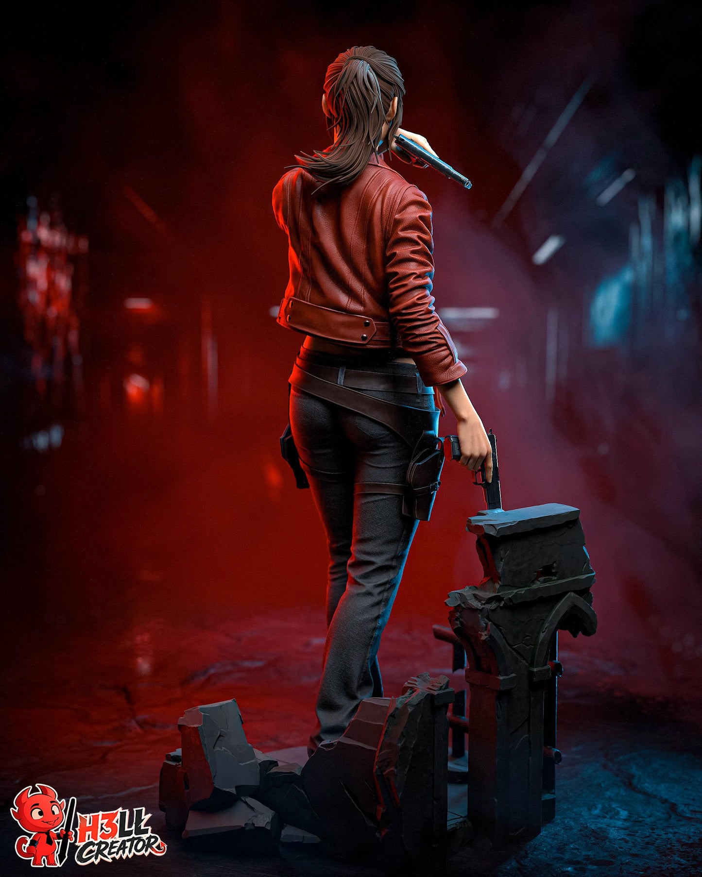 Claire Statue 3D Printed | Gift For Gamer | Resin Figure | Hand Painted
