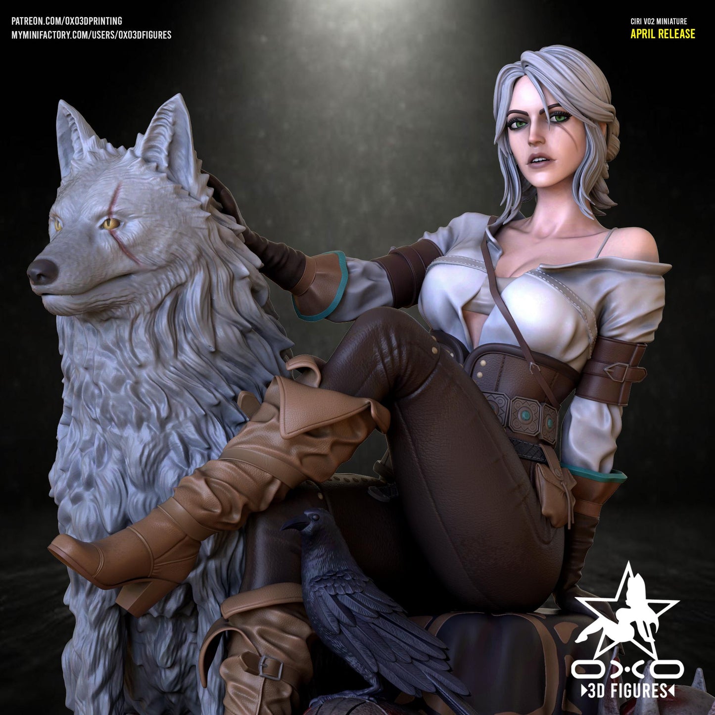 Ciri Statue 3D Printed | Gift For Gamer | Resin Figure | Hand Painted