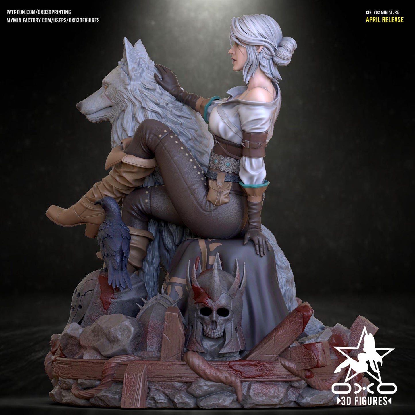 Ciri Statue 3D Printed | Gift For Gamer | Resin Figure | Hand Painted