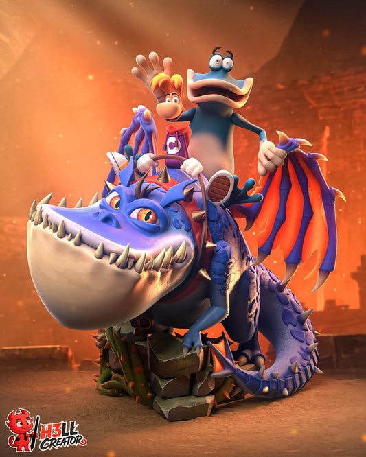 Rayman Statue 3D Printed | Gift For Gamer | Resin Figure | Hand Painted