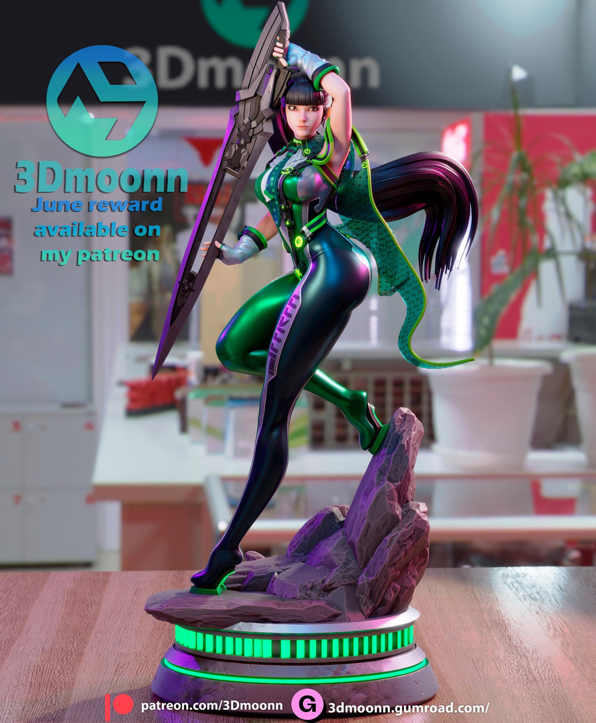 Eve Statue 3D Printed | Gift For Gamer | Resin Figure | Hand Painted
