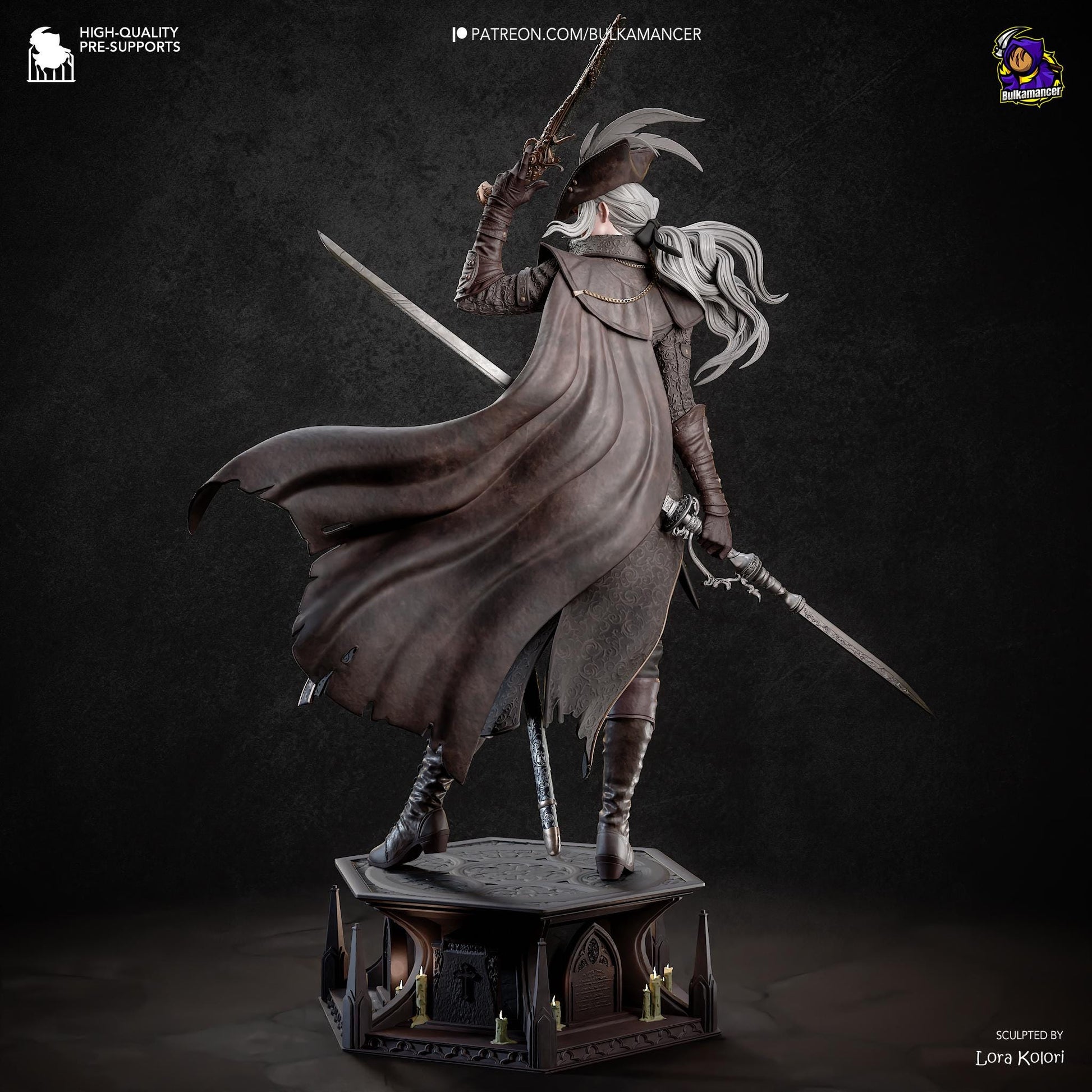 Lady Maria Statue 3D Printed | Gift For Gamer | Resin Figure | Hand Painted
