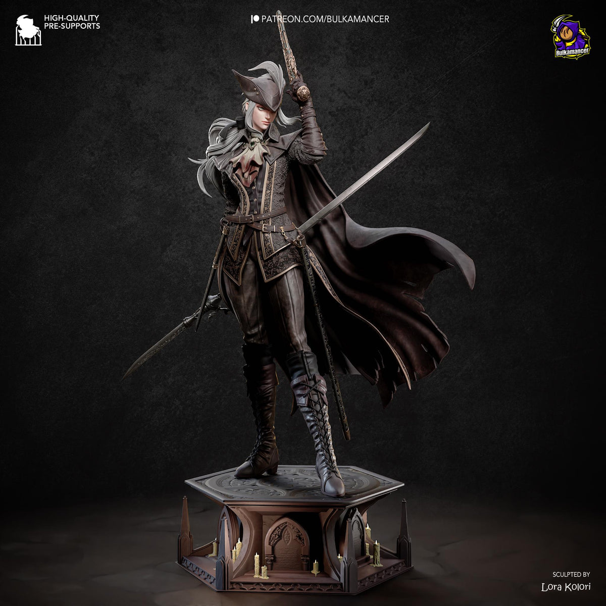Lady Maria Statue 3D Printed | Gift For Gamer | Resin Figure | Hand Painted