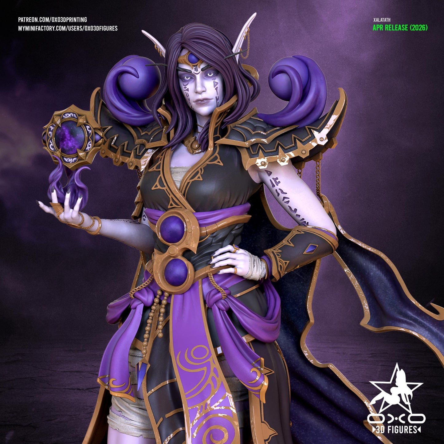 Xal'atath Statue 3D Printed | Gift For Gamer | Resin Figure | Hand Painted