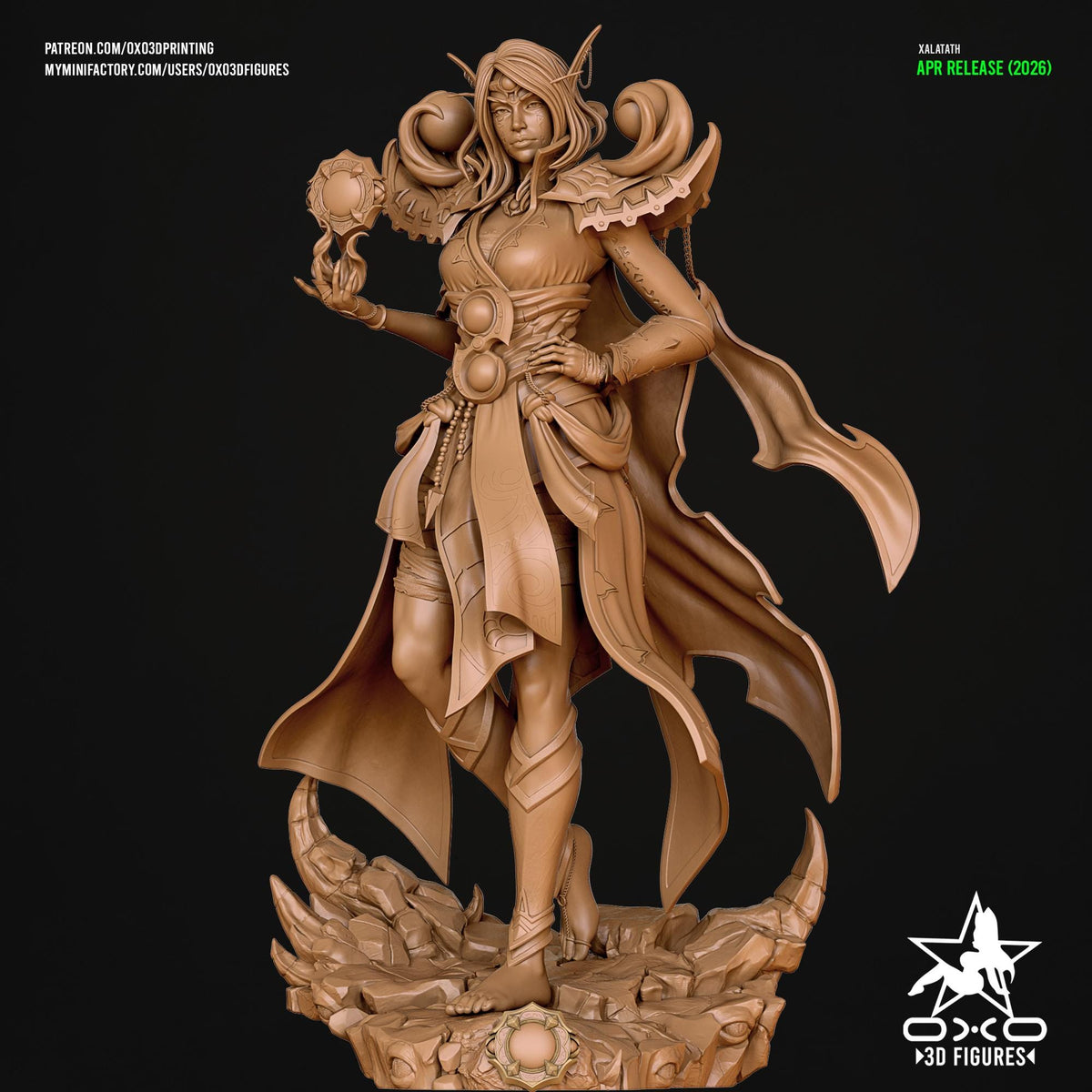 Xal'atath Statue 3D Printed | Gift For Gamer | Resin Figure | Hand Painted