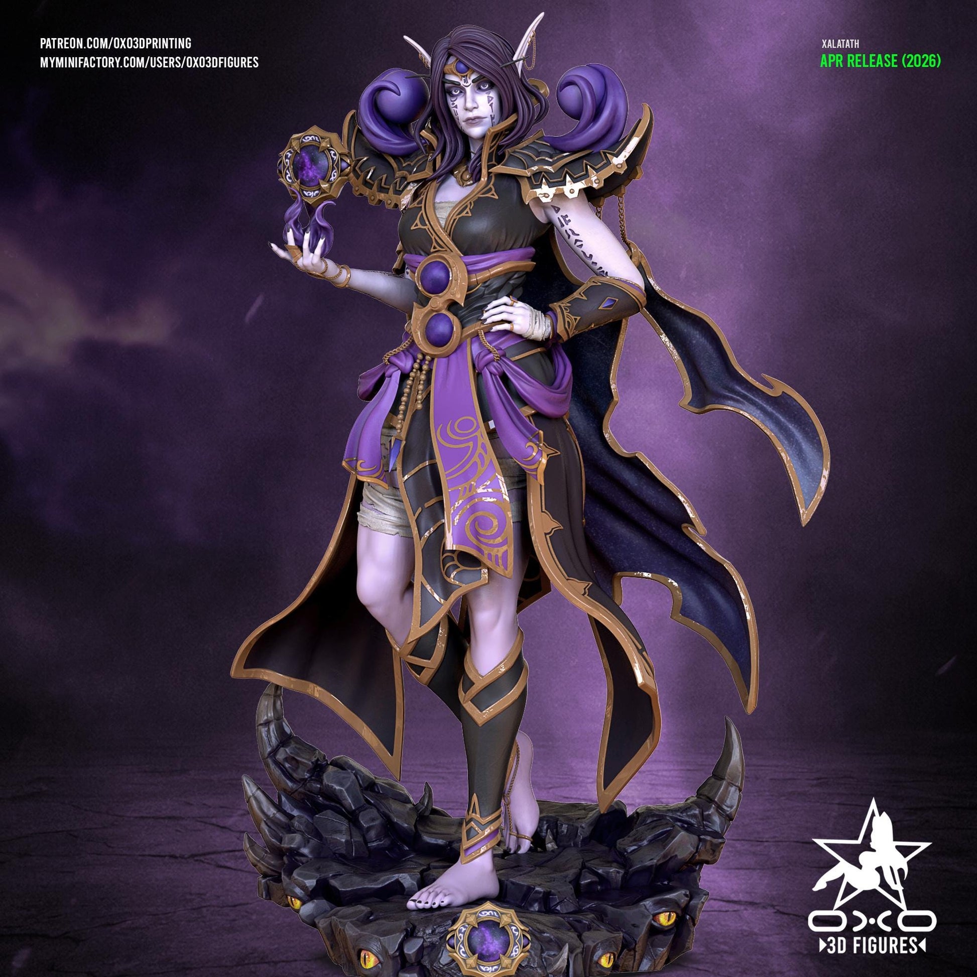 Xal'atath Statue 3D Printed | Gift For Gamer | Resin Figure | Hand Painted