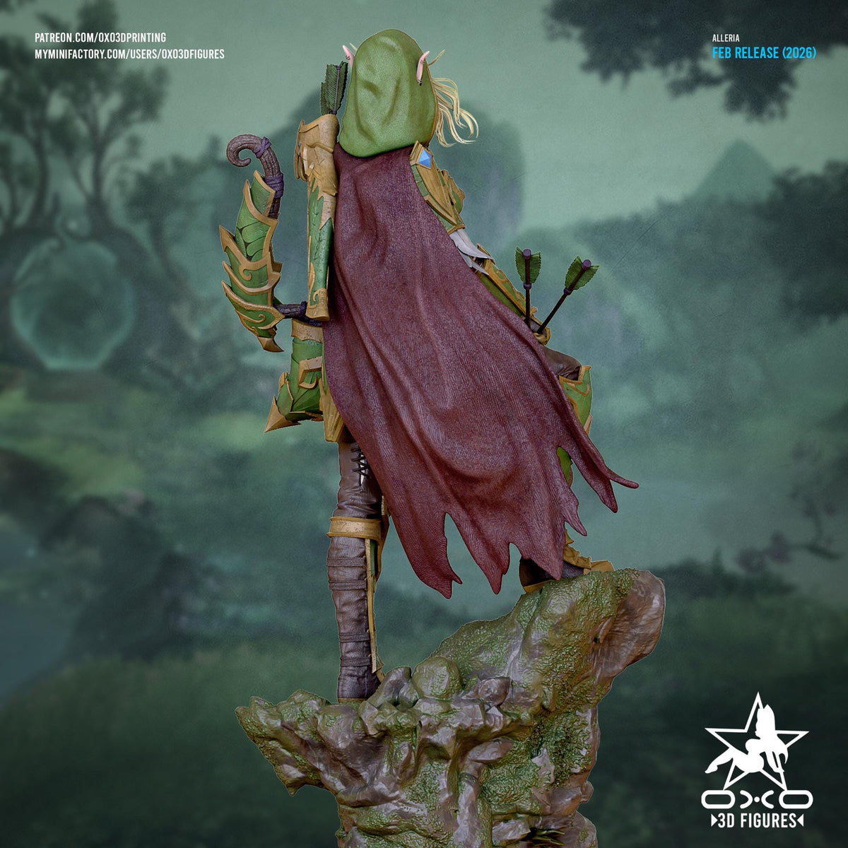 Alleria Statue 3D Printed | Gift For Gamer | Resin Figure | Hand Painted