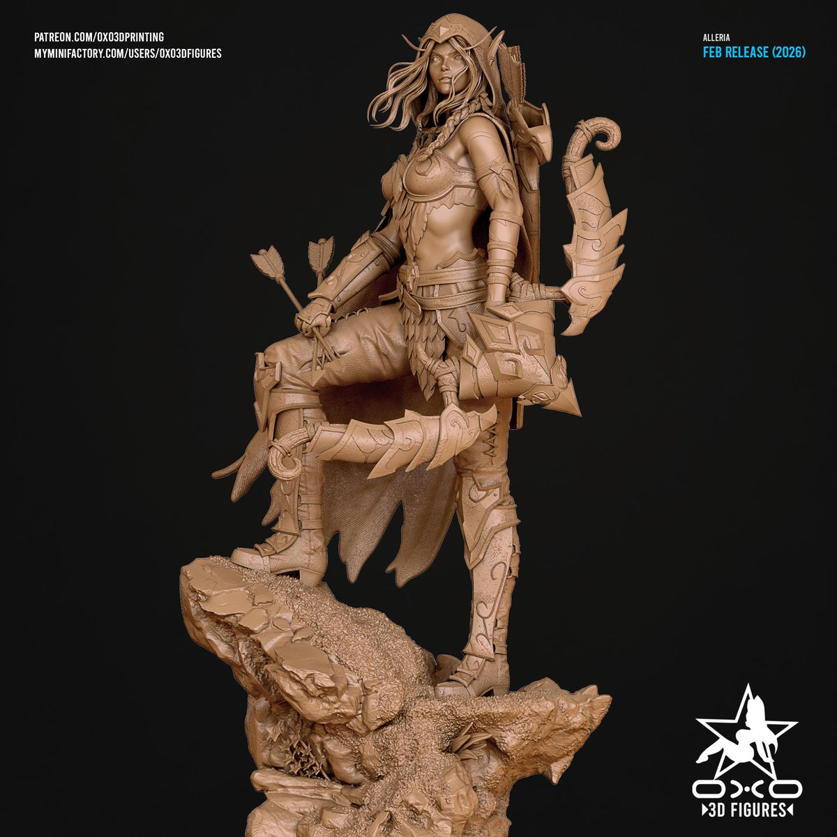 Alleria Statue 3D Printed | Gift For Gamer | Resin Figure | Hand Painted
