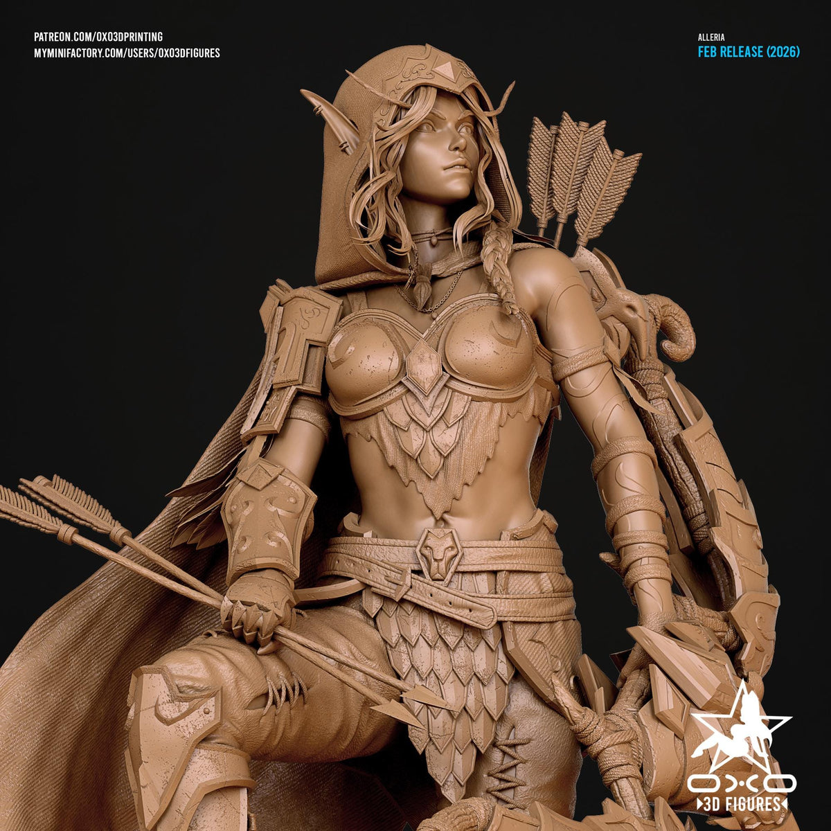 Alleria Statue 3D Printed | Gift For Gamer | Resin Figure | Hand Painted