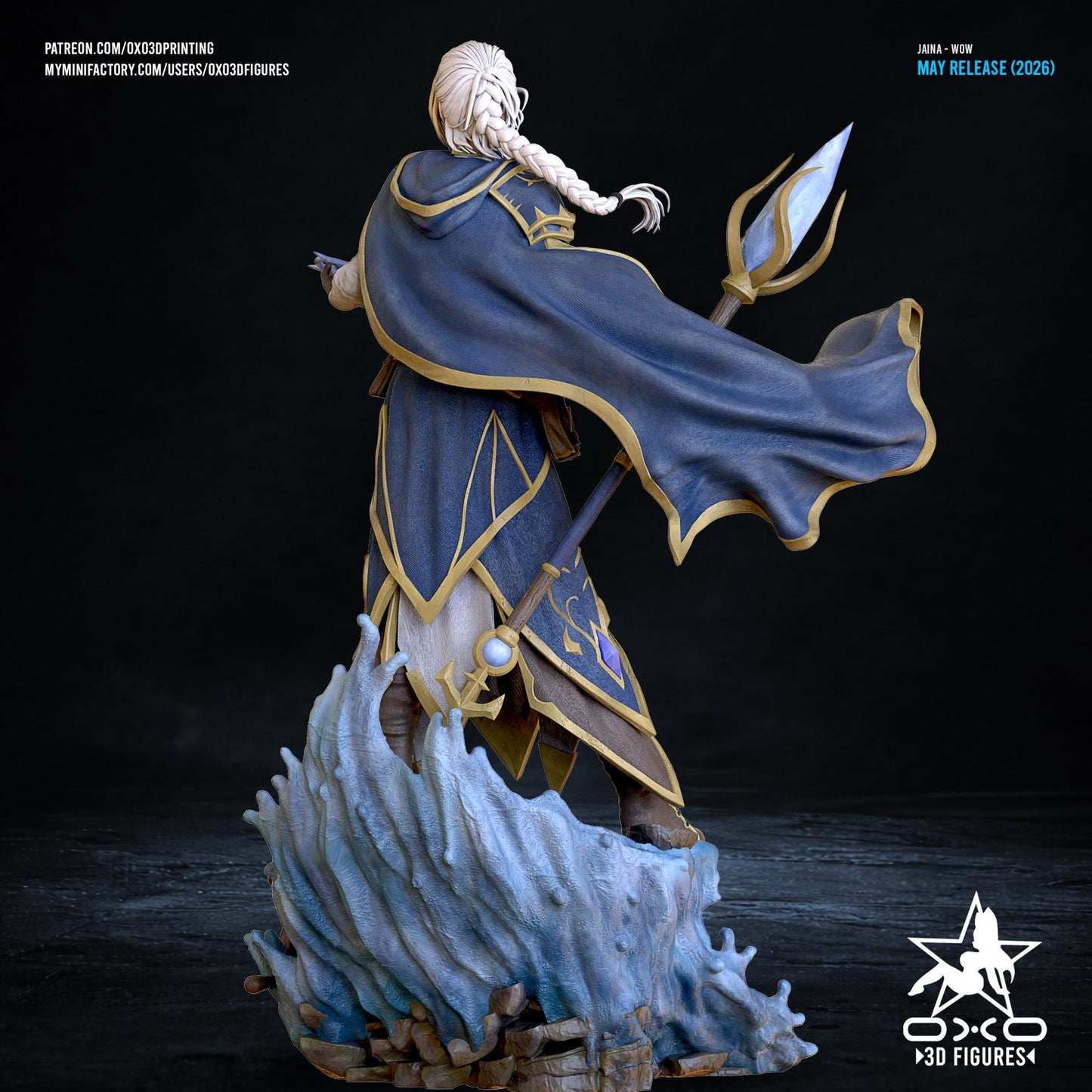 Jaina Statue 3D Printed | Gift For Gamer | Resin Figure | Hand Painted