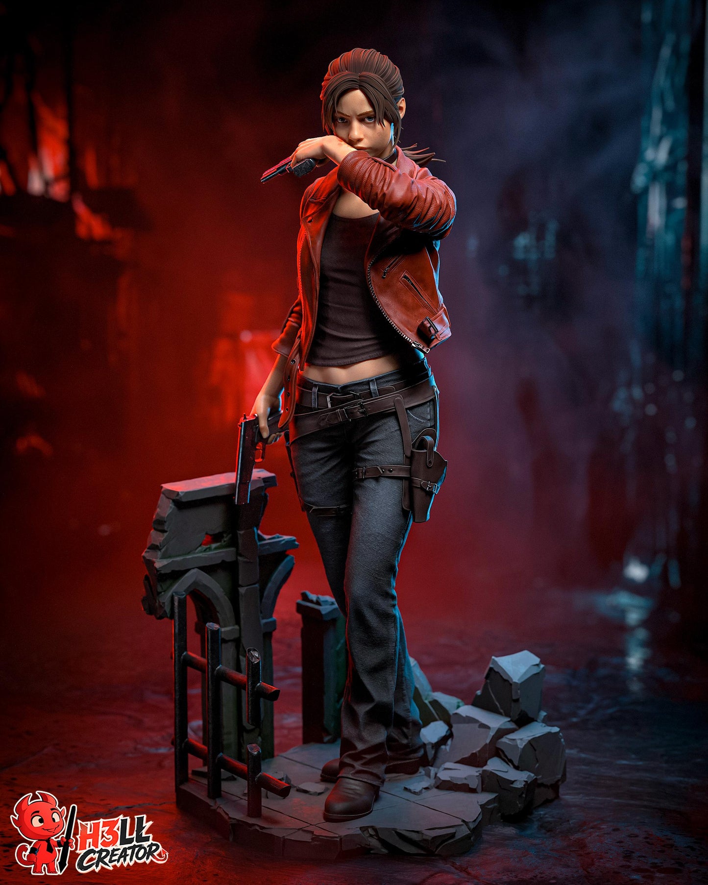 Claire Statue 3D Printed | Gift For Gamer | Resin Figure | Hand Painted