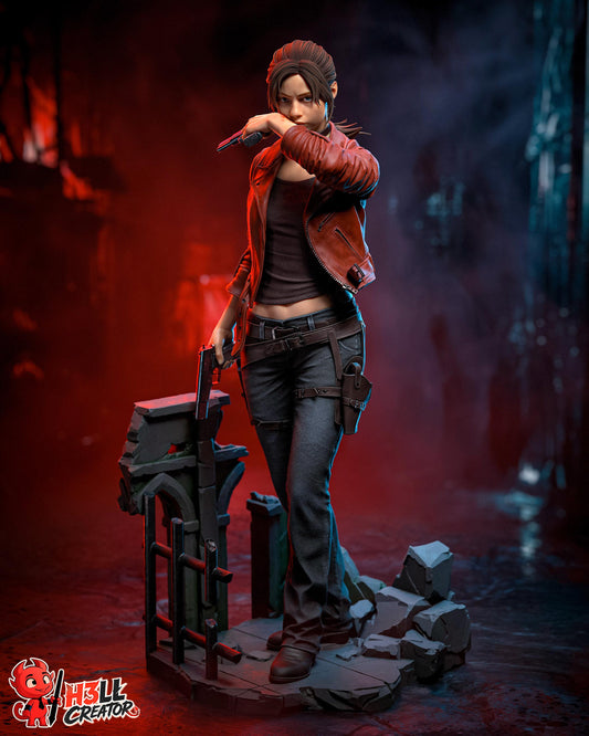 Claire Statue 3D Printed | Gift For Gamer | Resin Figure | Hand Painted