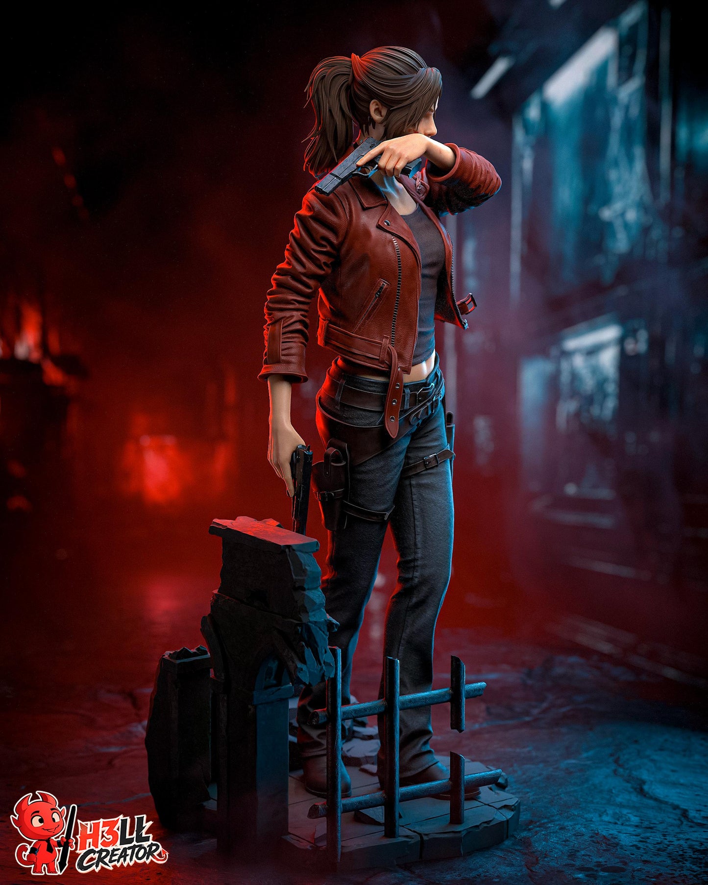 Claire Statue 3D Printed | Gift For Gamer | Resin Figure | Hand Painted