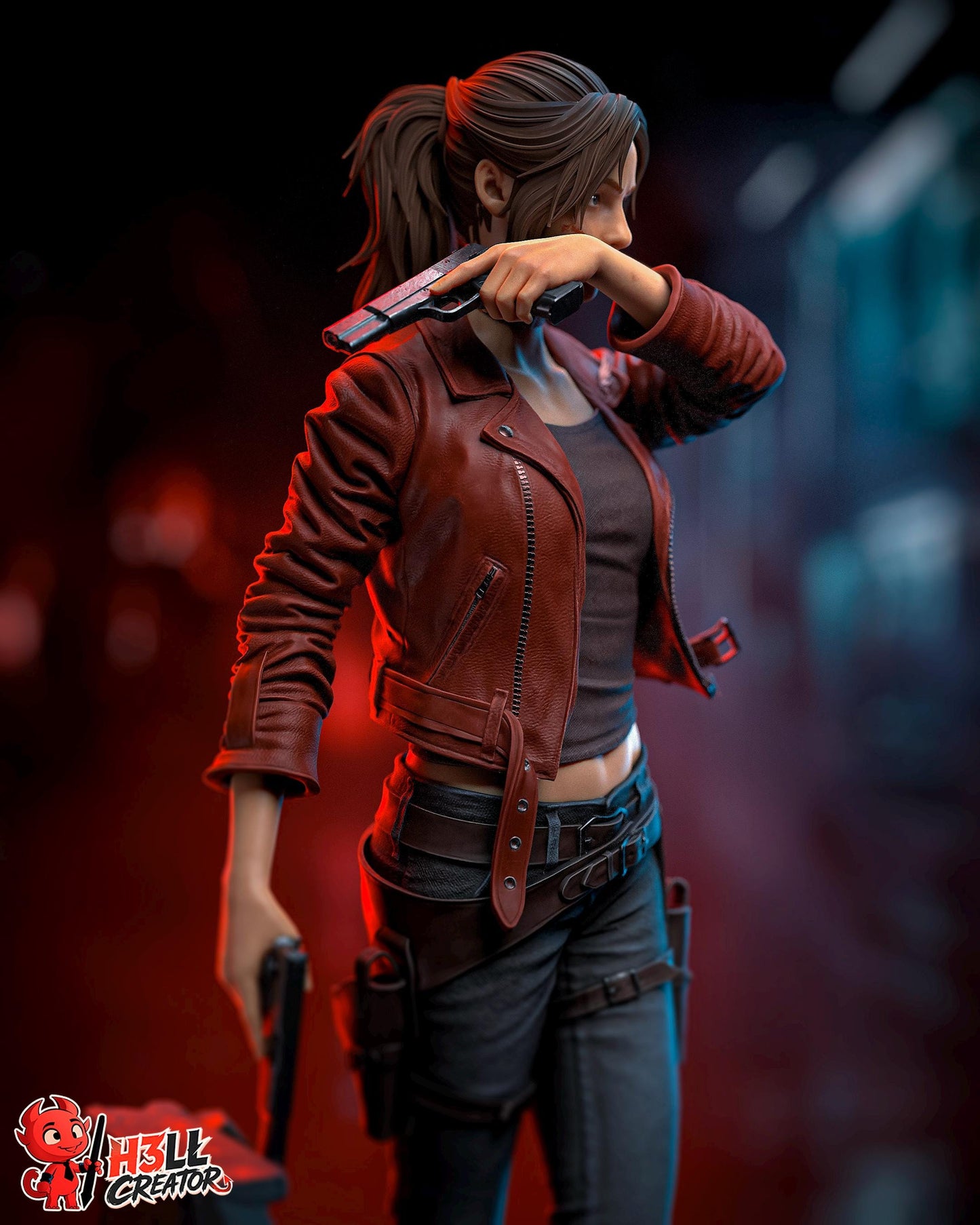 Claire Statue 3D Printed | Gift For Gamer | Resin Figure | Hand Painted